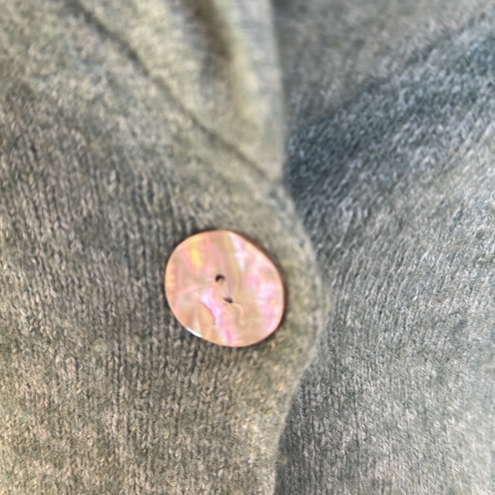 5/$20 J Jill size SP cardigan in a sage green. Shawl collar, pearlescent button. - Picture 2 of 7